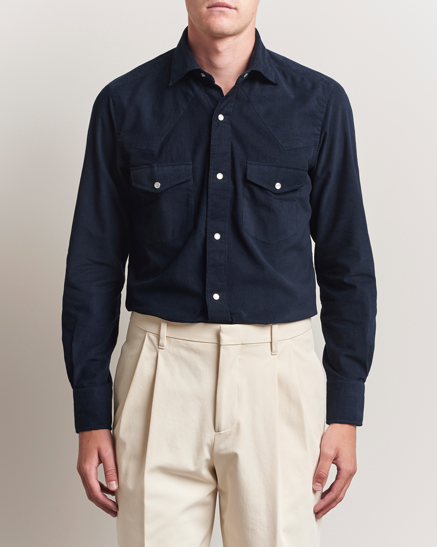 Herren | Hemden | 100Hands | Western Cord Shirt Navy