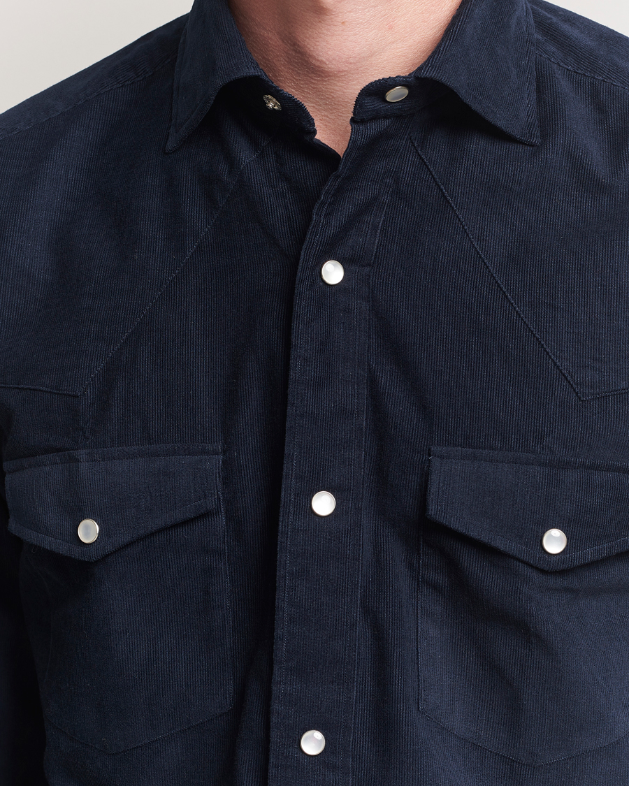 Herren | Hemden | 100Hands | Western Cord Shirt Navy