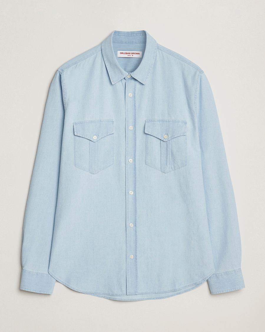 Herren | Hemden | Orlebar Brown | Colburn Chambray Pocket Shirt Wave Blue