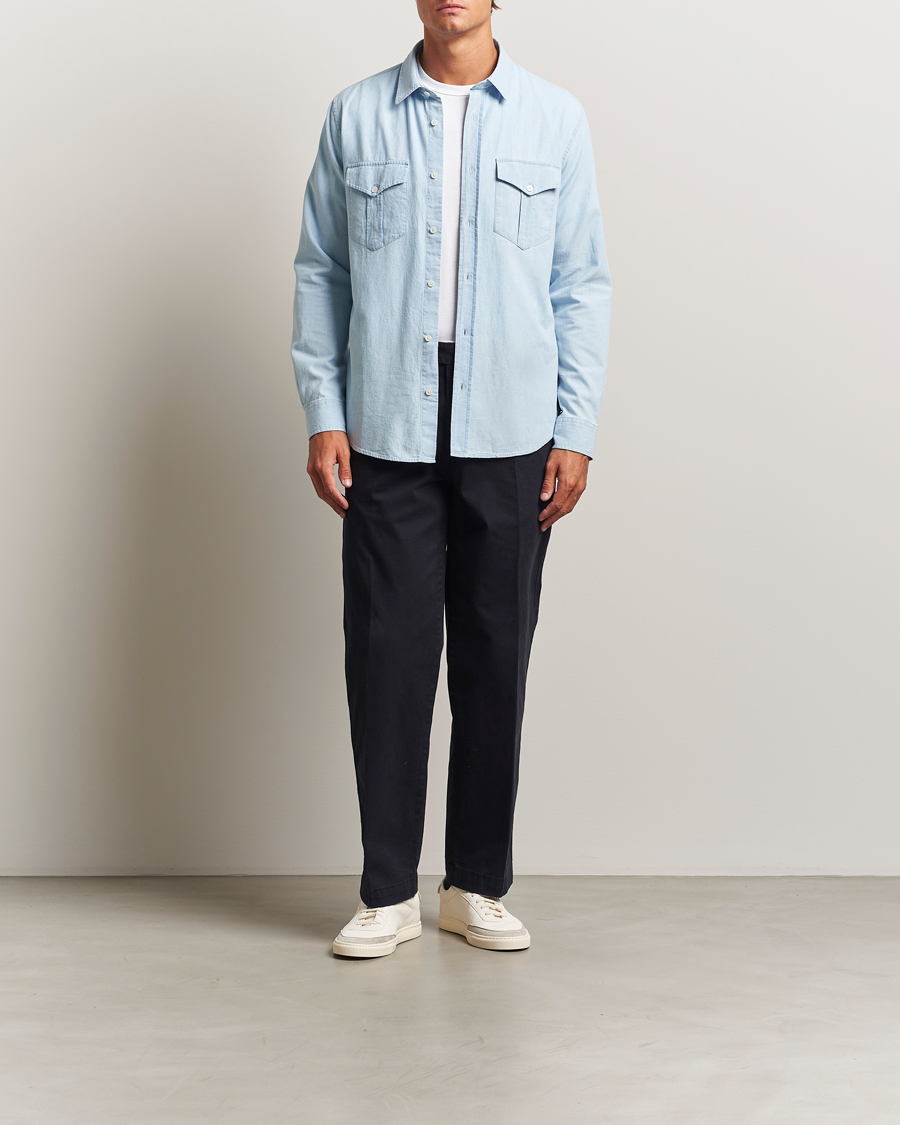 Herren | Hemden | Orlebar Brown | Colburn Chambray Pocket Shirt Wave Blue