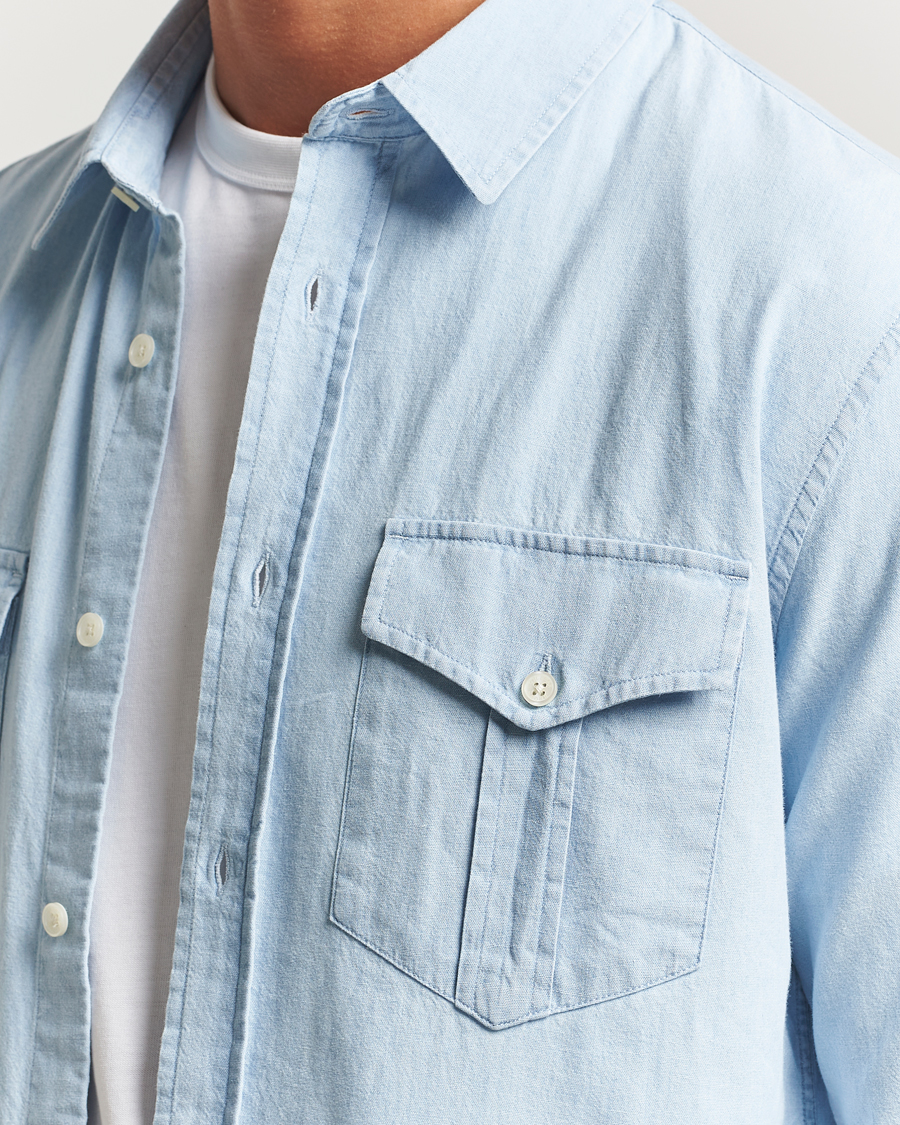Herren | Hemden | Orlebar Brown | Colburn Chambray Pocket Shirt Wave Blue