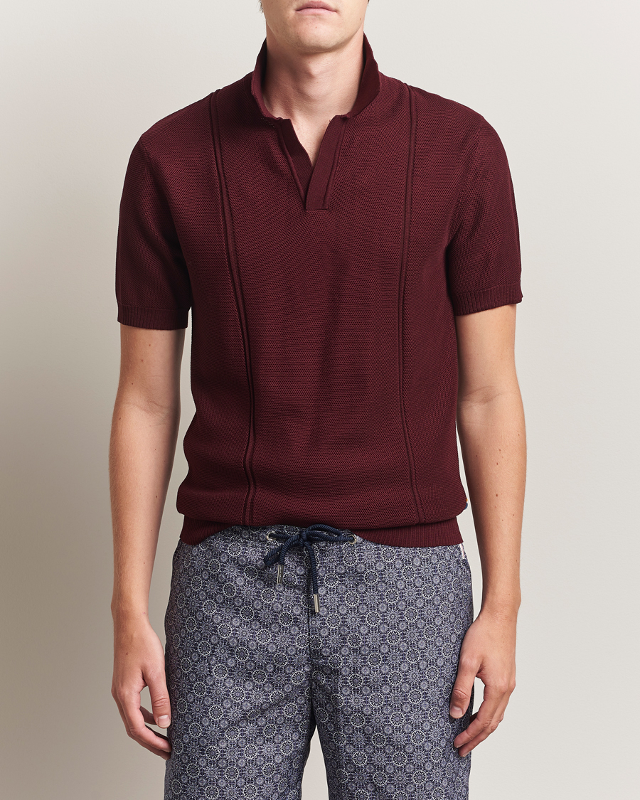 Herren | Poloshirts | Orlebar Brown | Horton Pique Texture Polo Damson