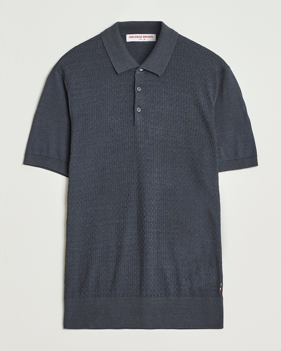 Herren | Poloshirts | Orlebar Brown | Burnham Silk/Cotton Polo Granite