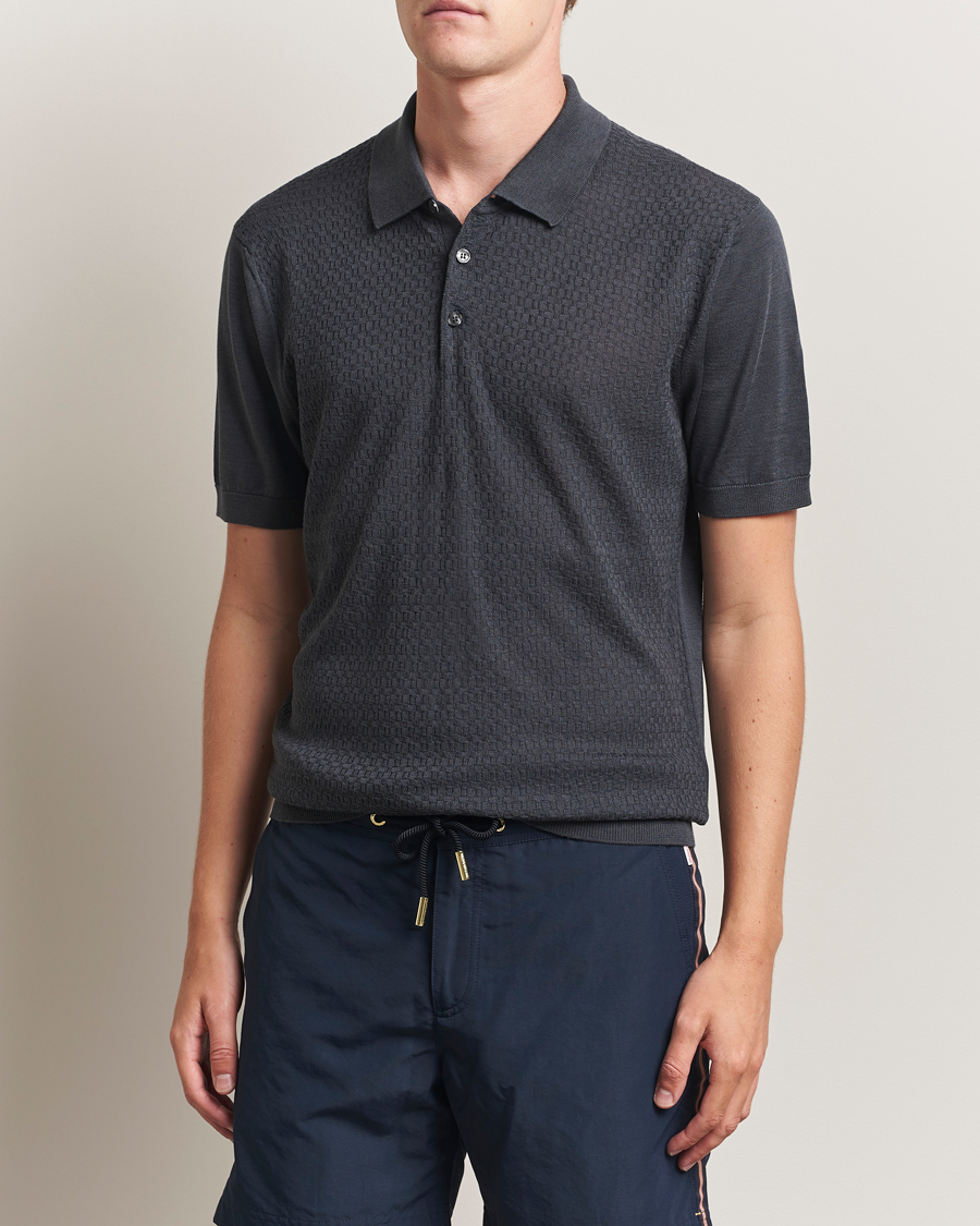 Herren | Poloshirts | Orlebar Brown | Burnham Silk/Cotton Polo Granite