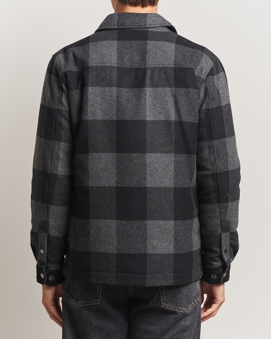 Herren | Jacken | Woolrich | Alaskan Melton Wool Shirt Jacket Charcoal Buffalo