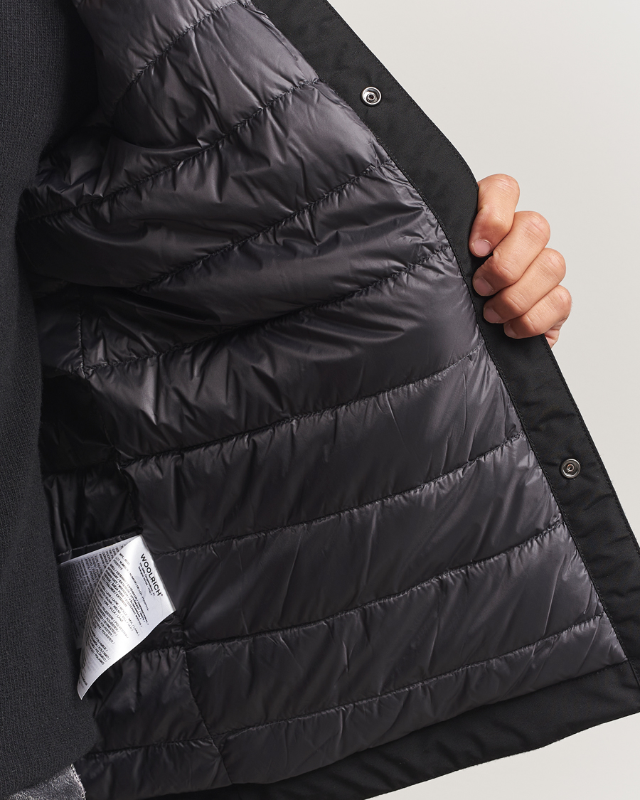 Herren | Jacken | Woolrich | Alaskan Melton Wool Shirt Jacket Charcoal Buffalo