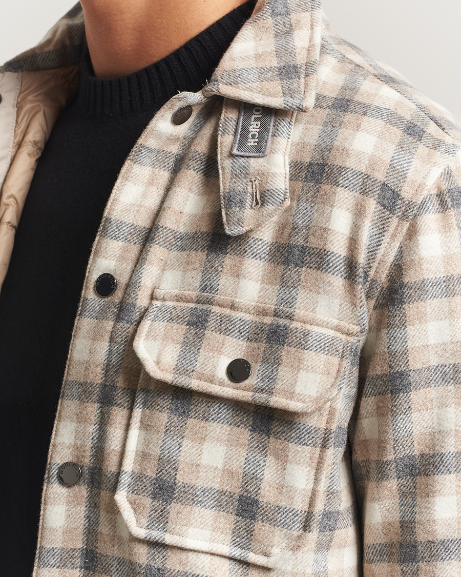 Herren | Jacken | Woolrich | Alaskan Melton Wool Shirt Jacket Oatmeal Check