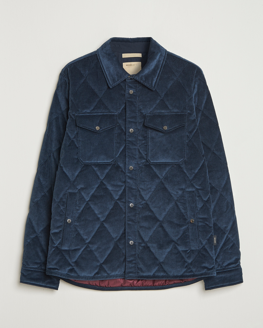 Herren | Jacken | Woolrich | Corduroy Alaskan Shirt Jacket Melton Blue