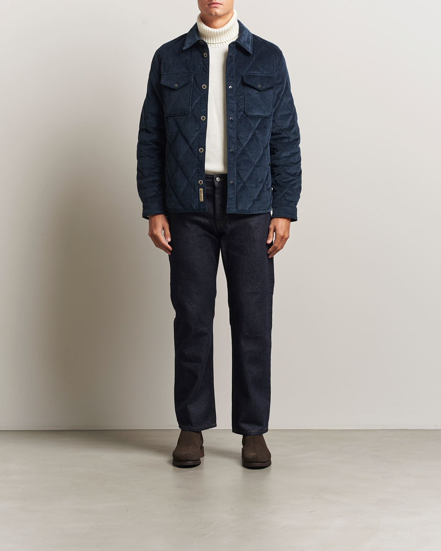Herren | Jacken | Woolrich | Corduroy Alaskan Shirt Jacket Melton Blue