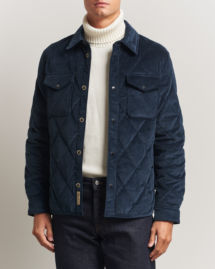 Herren | Jacken | Woolrich | Corduroy Alaskan Shirt Jacket Melton Blue