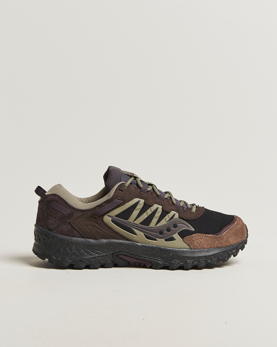 Herren | Trail Sneaker | Saucony | Grid Peak Trail Sneaker Black/Wine