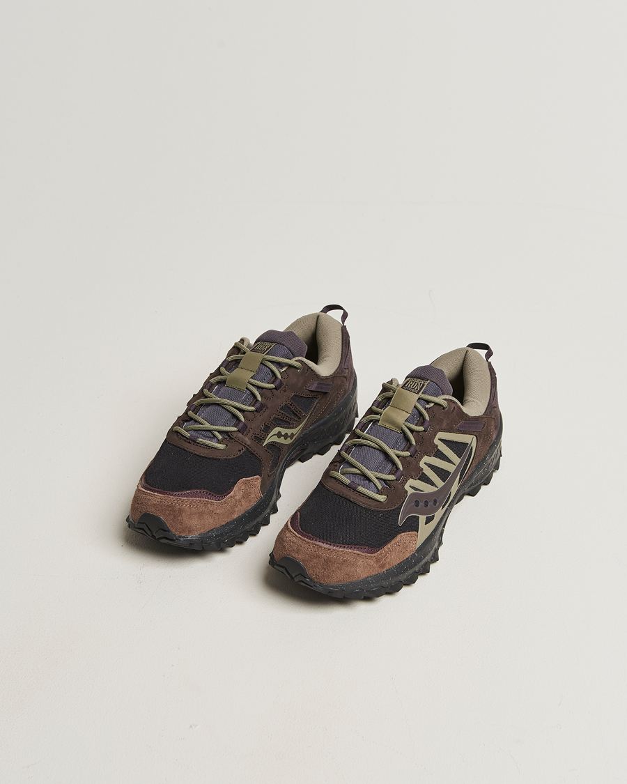 Herren | Trail Sneaker | Saucony | Grid Peak Trail Sneaker Black/Wine