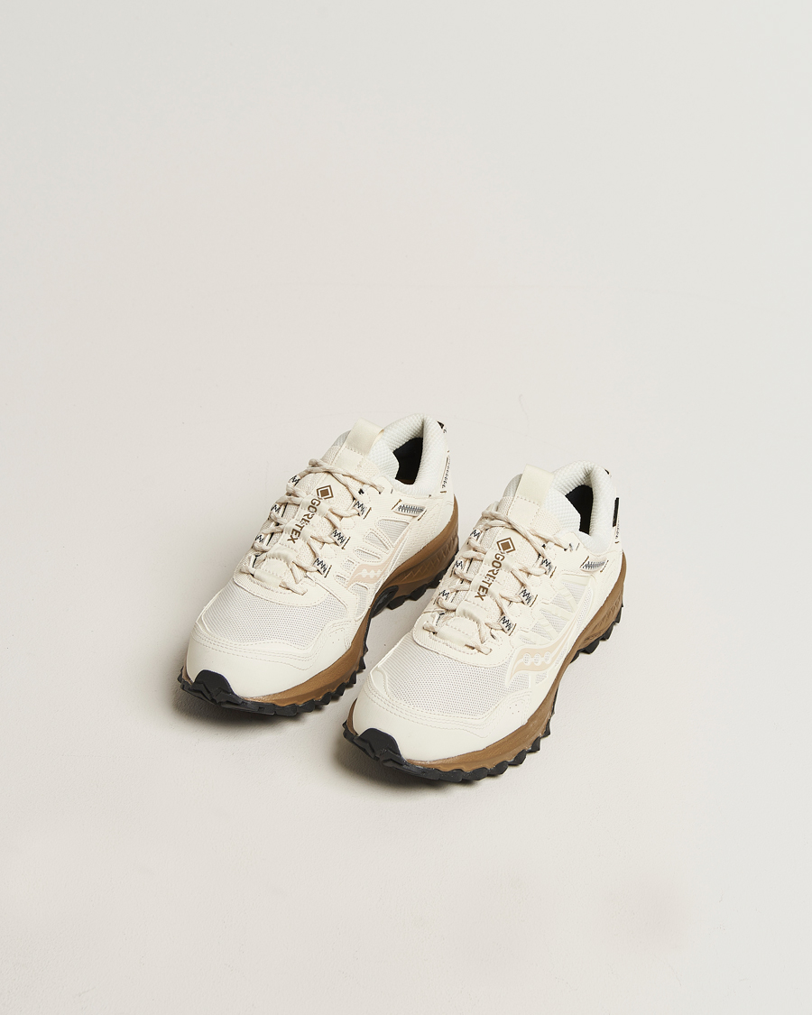 Herren | Trail Sneaker | Saucony | Grid Peak Gore-Tex Trail Sneaker Ivory/Gold