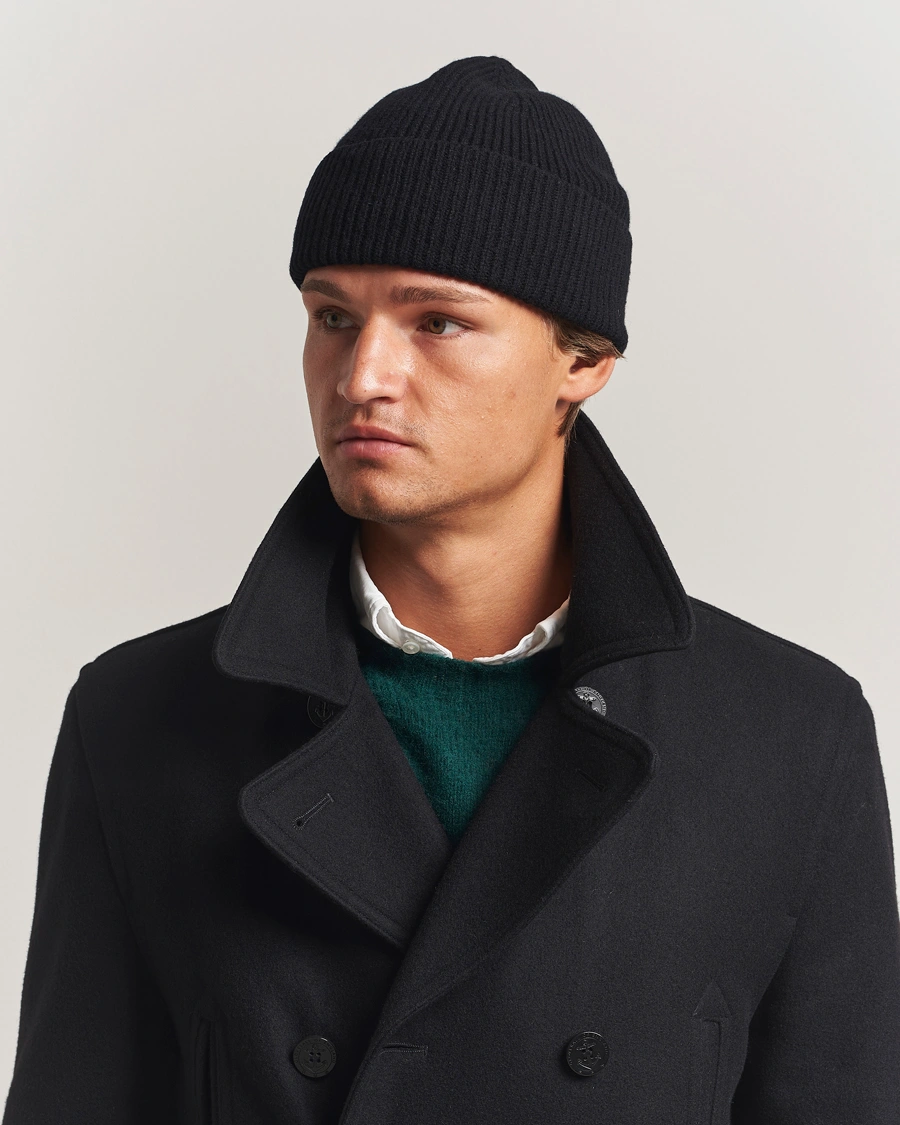 Herren | Mützen | Robert Mackie | Clyde Lambswool Beanie Black