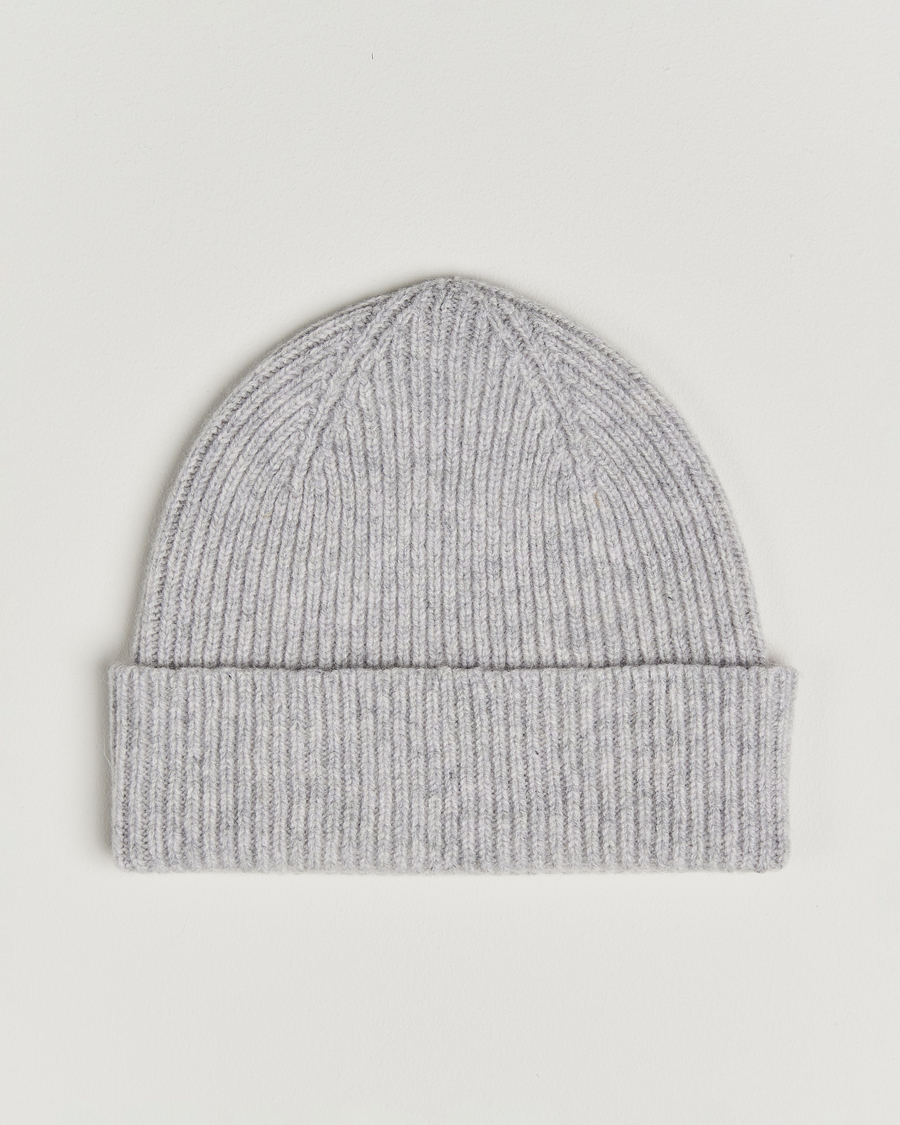 Herren | Mützen | Robert Mackie | Clyde Lambswool Beanie Pearl Grey