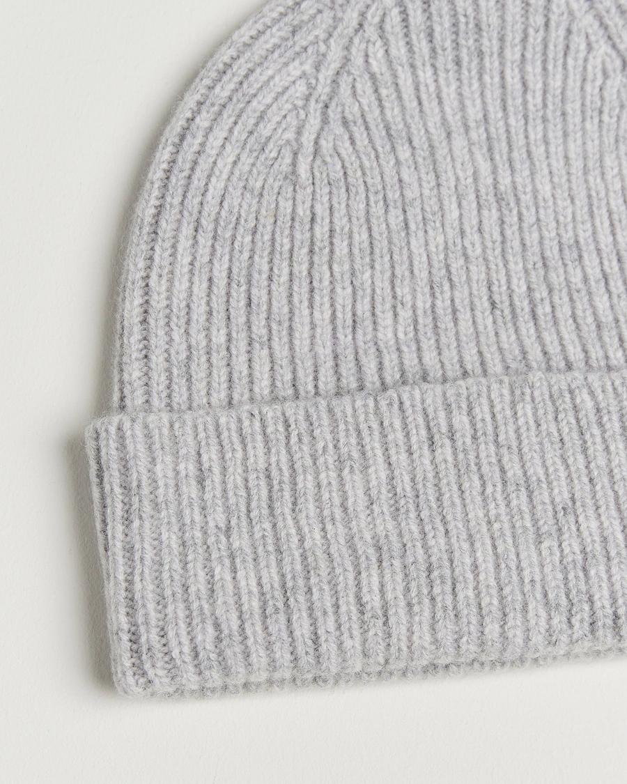 Herren | Mützen | Robert Mackie | Clyde Lambswool Beanie Pearl Grey