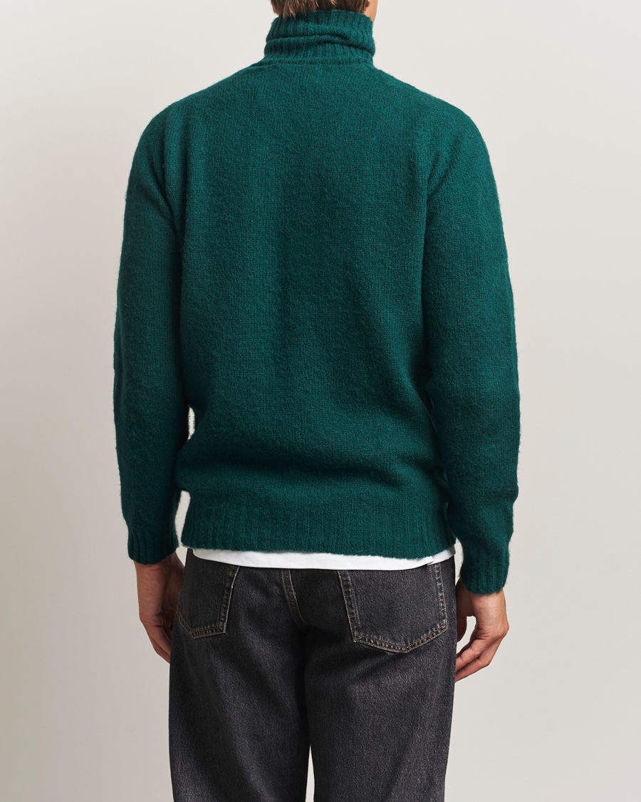 Herren | Pullover | Harley Of Scotland | Brushed Supersoft Lambswool Rollneck Tartan