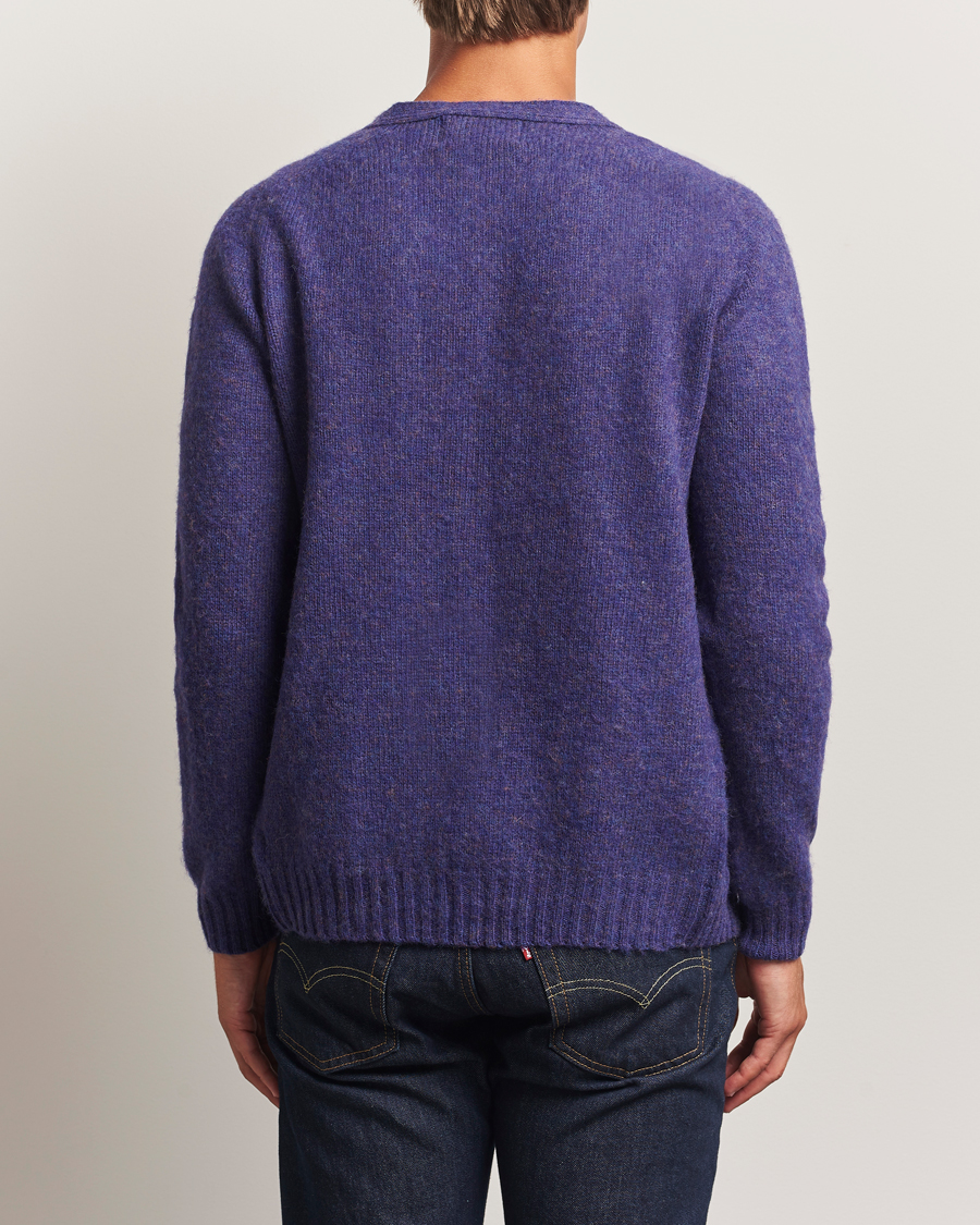 Herren | Pullover | Harley Of Scotland | Brushed Supersoft Lambswool Cardigan Iris