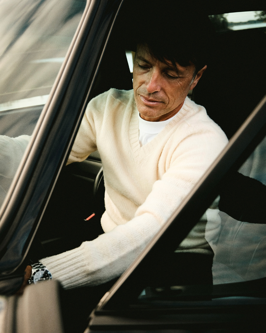 Herren | Pullover | Harley Of Scotland for Care of Carl | Harley Of Scotland Brushed Supersoft Lambswool V-Neck Vanilla