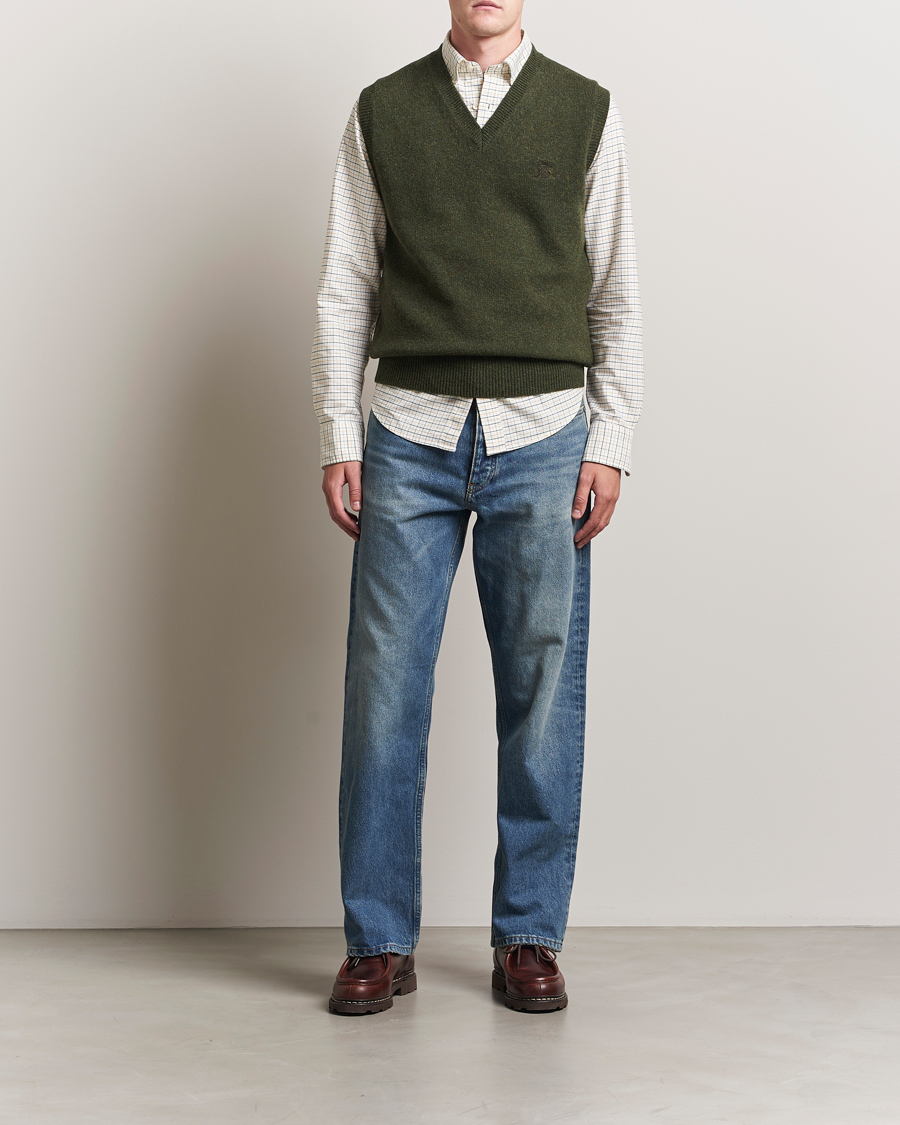 Herren | Pullover | Baracuta | Shetland Virgin Wool Vest Beech
