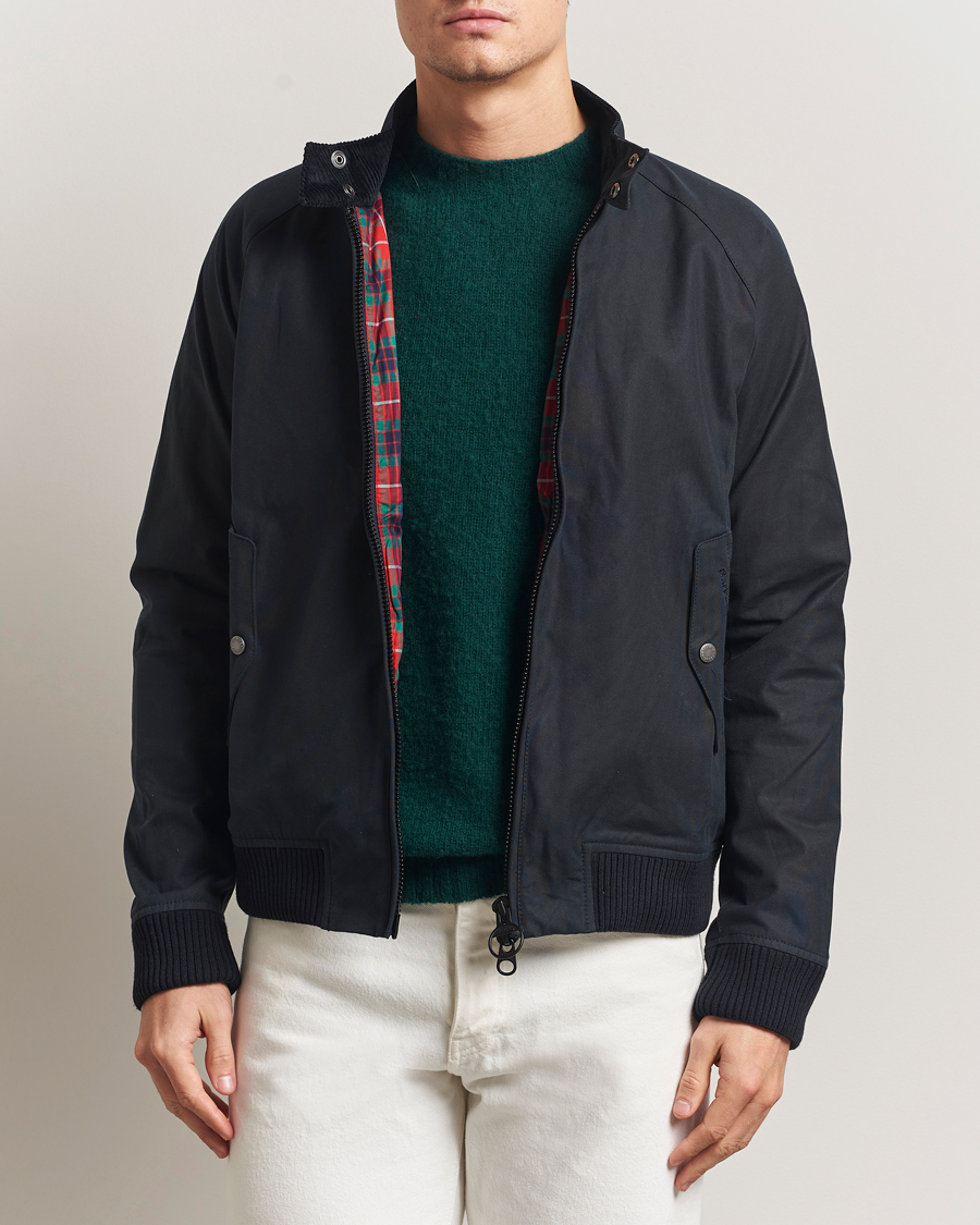 Herren | Jacken | Baracuta | Barbour x Porton Waxed Jacket Navy