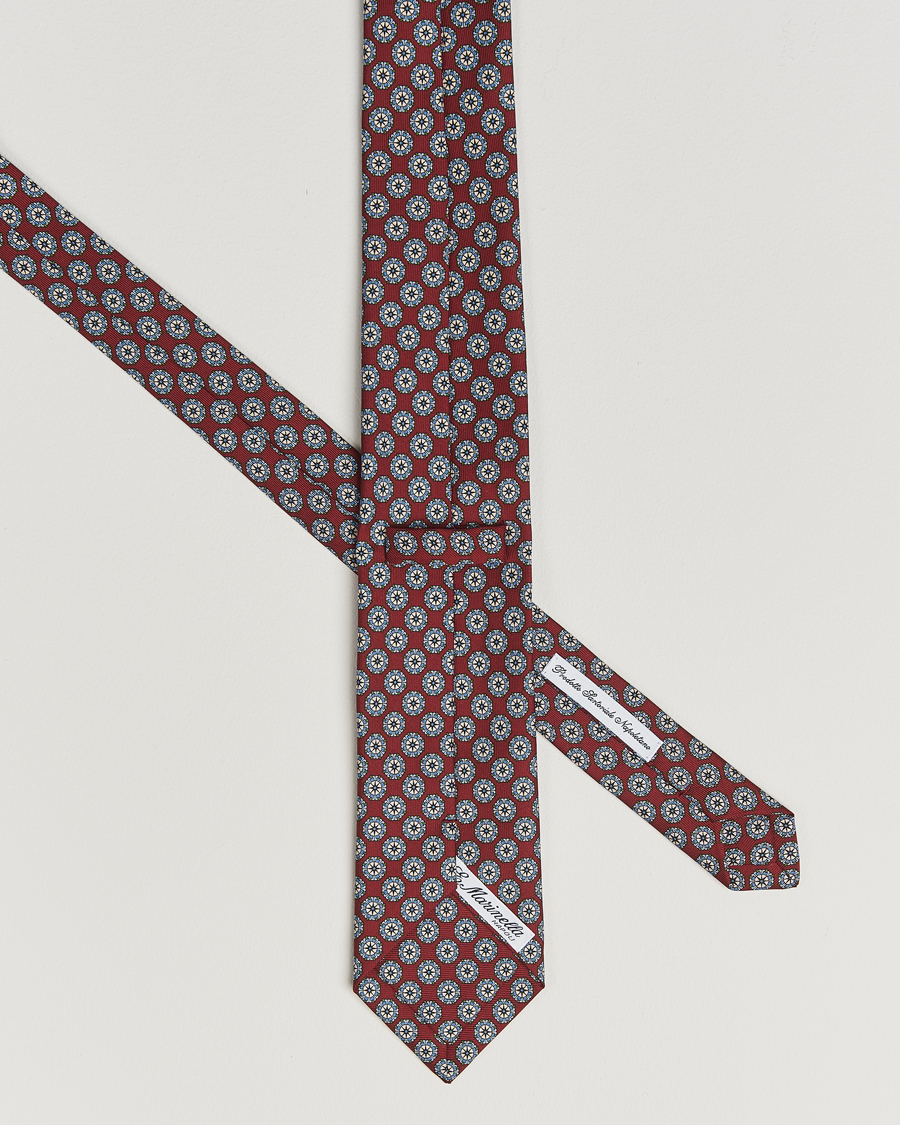 Herren | Krawatten | E. Marinella | 3-Fold Printed Silk Tie Burgundy