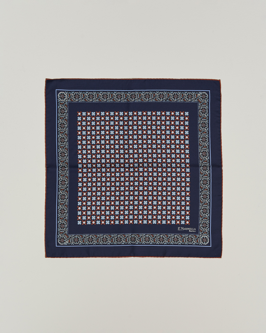 Herren | Einstecktücher | E. Marinella | Silk Pocket Square Navy
