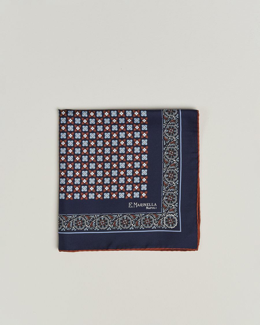 Herren | Einstecktücher | E. Marinella | Silk Pocket Square Navy