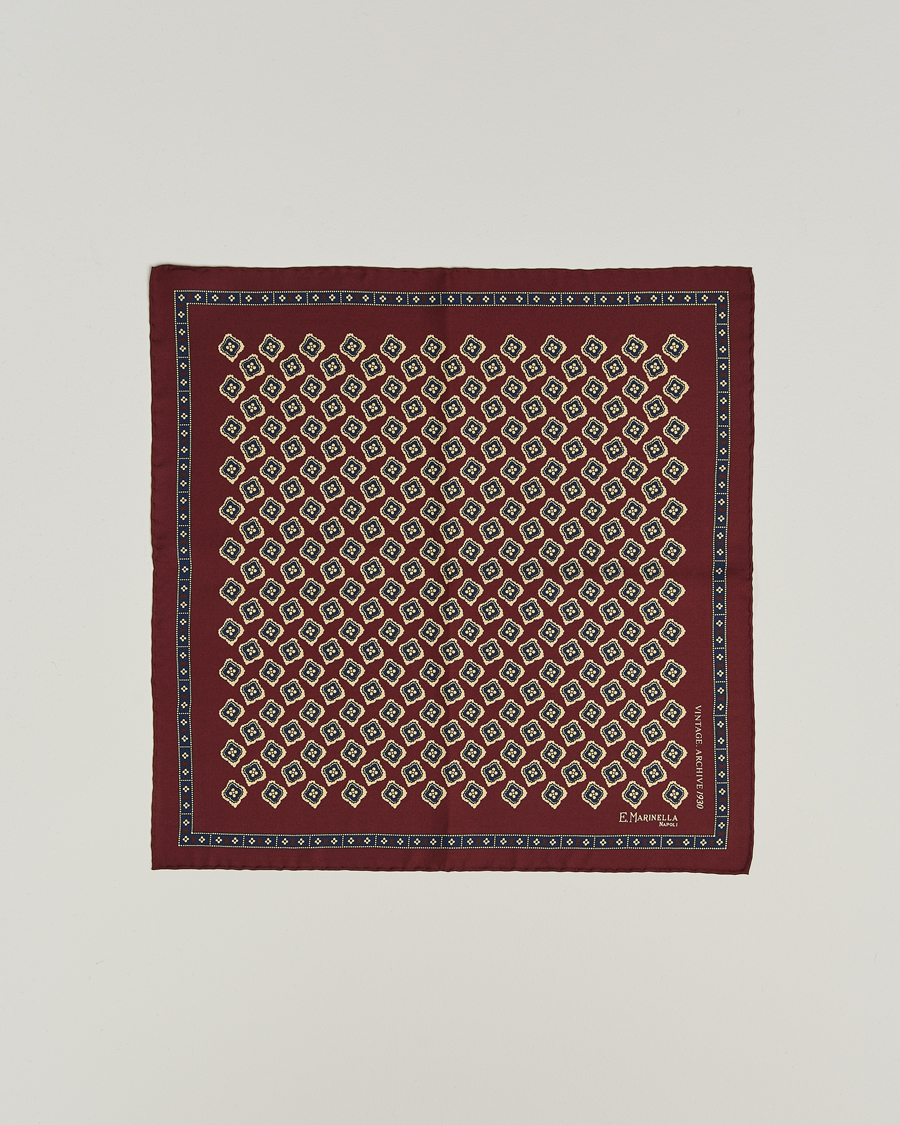 Herren | Einstecktücher | E. Marinella | Archivio Silk Pocket Square Burgundy