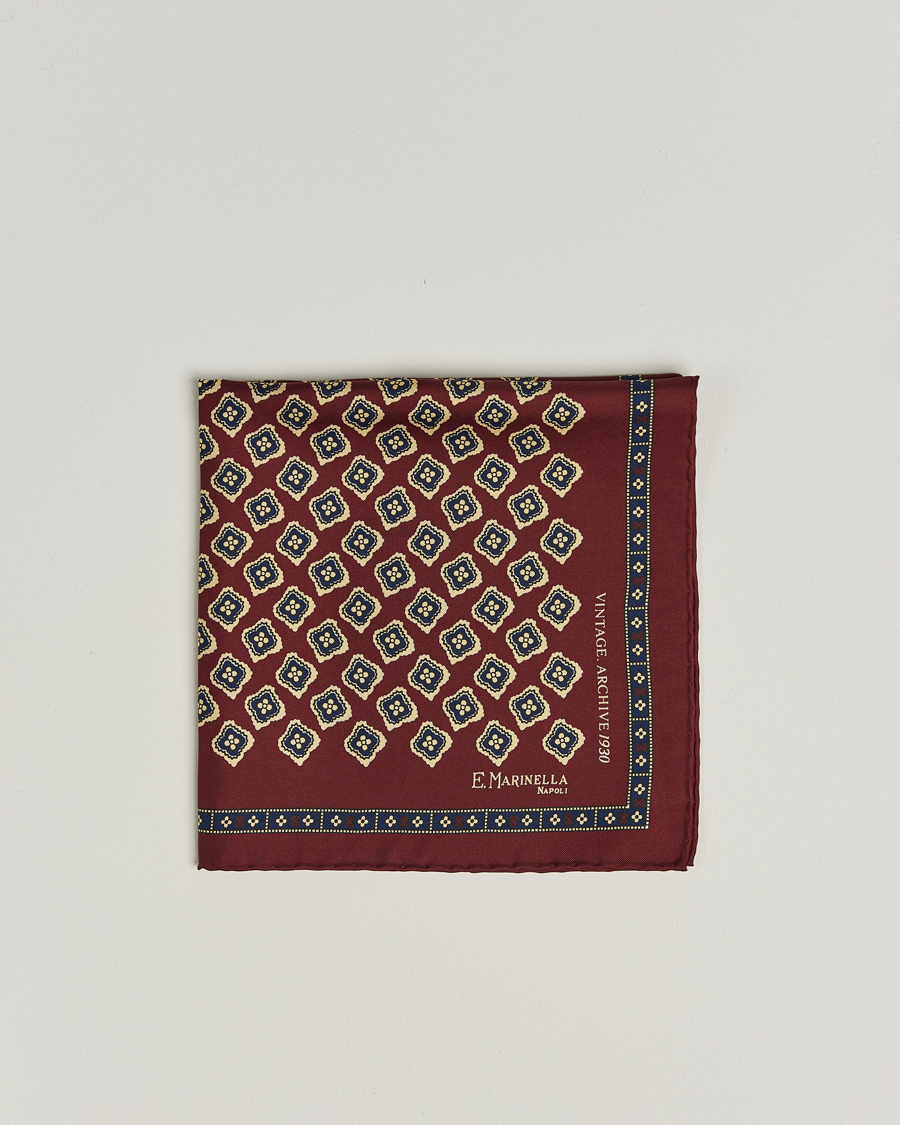 Herren | Einstecktücher | E. Marinella | Archivio Silk Pocket Square Burgundy
