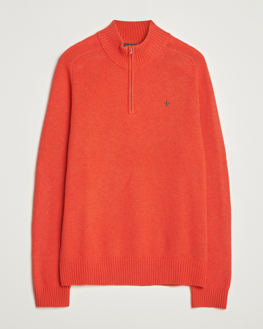 Herren | Pullover | Morris | Hertford Lambswool Merino Half Zip Red