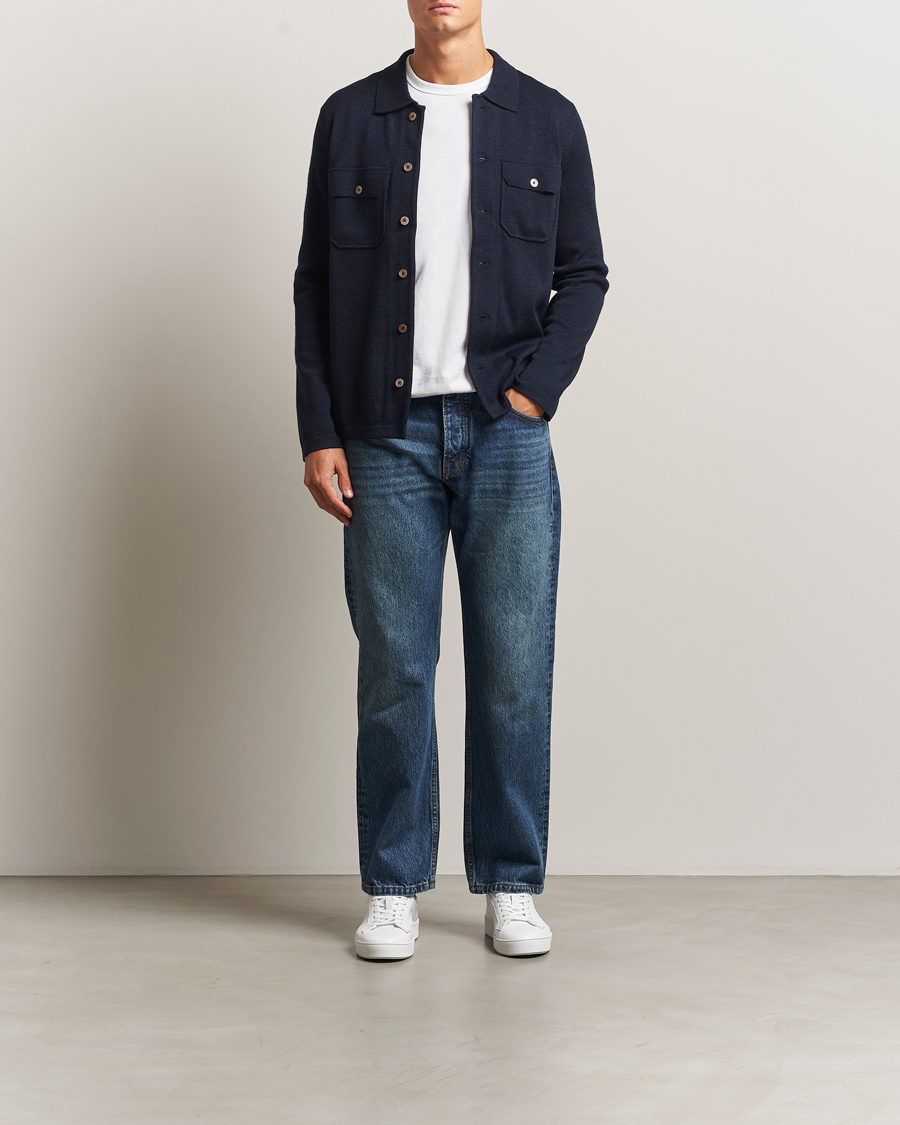 Herren | Hemden | Morris | Merino Walter Overshirt Navy