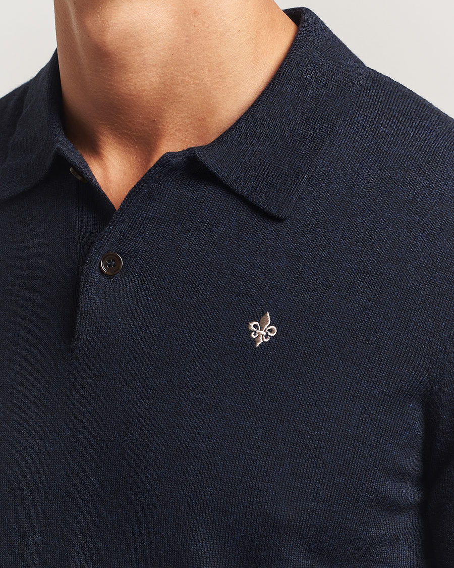 Herren | Pullover | Morris | Merino Polo Knit Navy