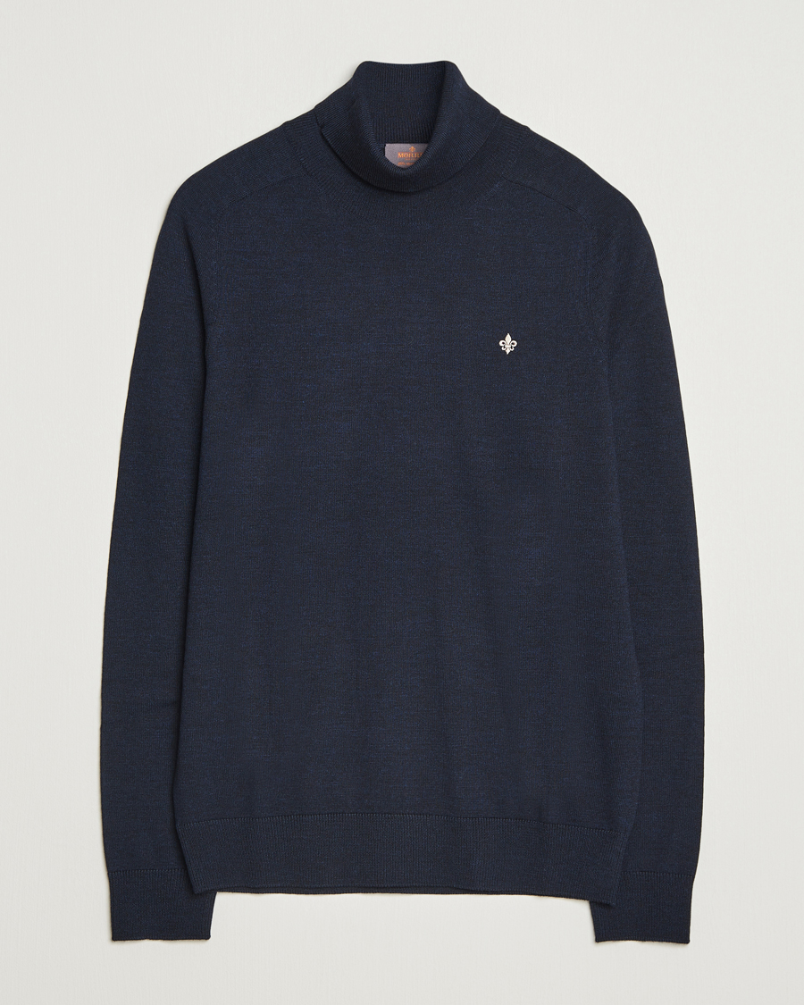 Herren | Pullover | Morris | Merino Roller Neck Navy