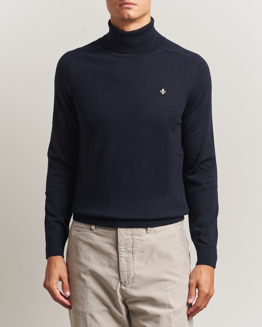 Herren | Pullover | Morris | Merino Roller Neck Navy