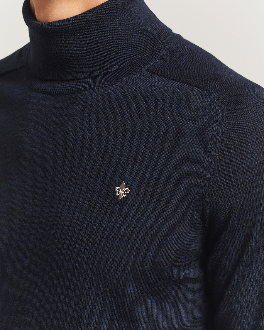 Herren | Pullover | Morris | Merino Roller Neck Navy