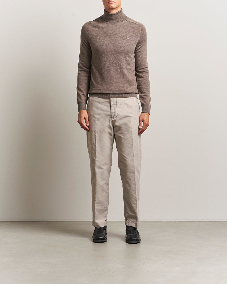 Herren | Pullover | Morris | Merino Roller Neck Brown