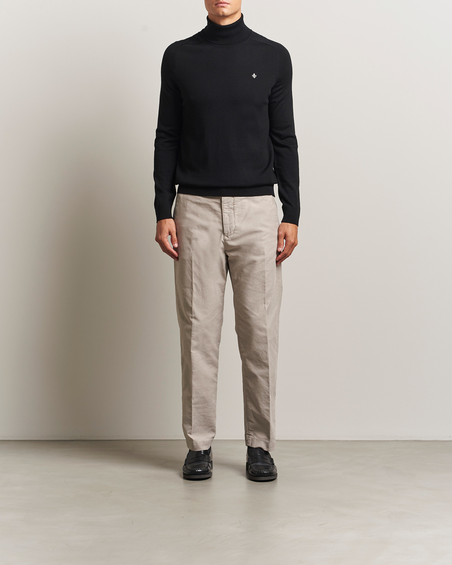 Herren | Pullover | Morris | Merino Roller Neck Black