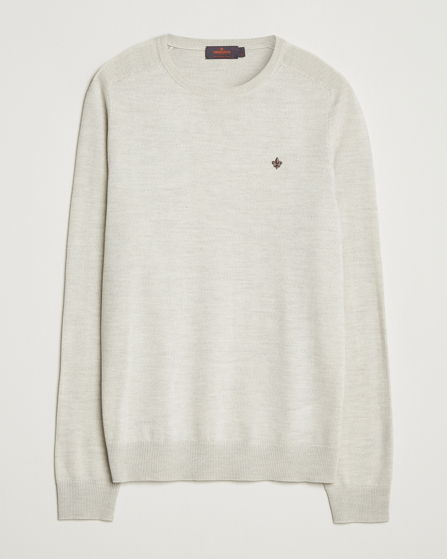 Herren | Pullover | Morris | Merino O-Neck Off White