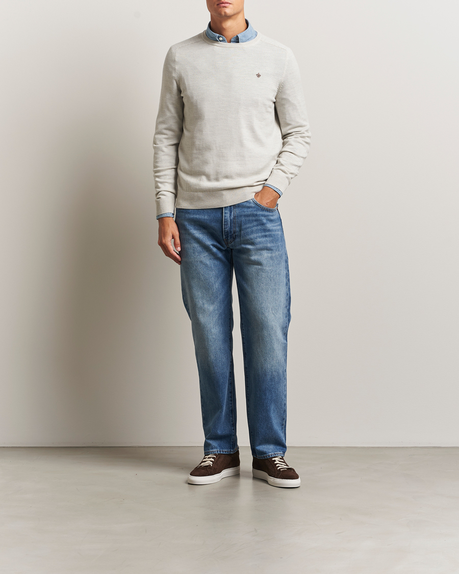 Herren | Pullover | Morris | Merino O-Neck Off White