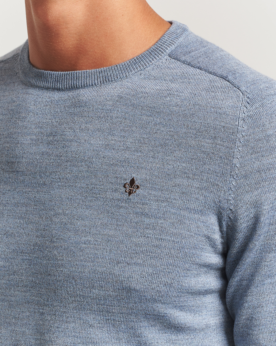 Herren | Pullover | Morris | Merino O-Neck Light Blue