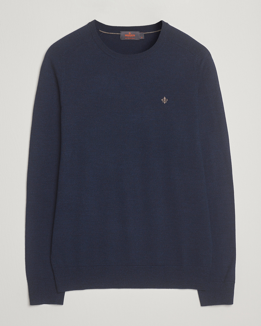 Herren | Pullover | Morris | Merino O-Neck Dark Blue