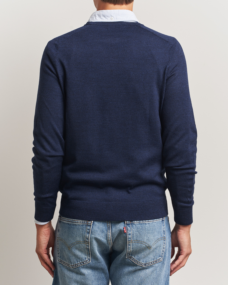 Herren | Pullover | Morris | Merino O-Neck Dark Blue