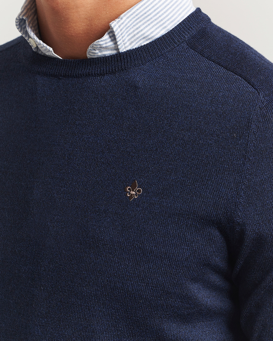Herren | Pullover | Morris | Merino O-Neck Dark Blue