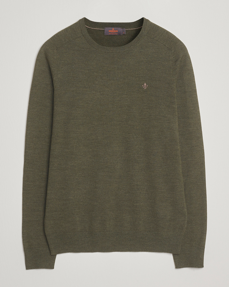 Herren | Pullover | Morris | Merino O-Neck Olive