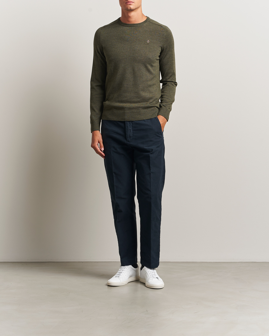 Herren | Pullover | Morris | Merino O-Neck Olive