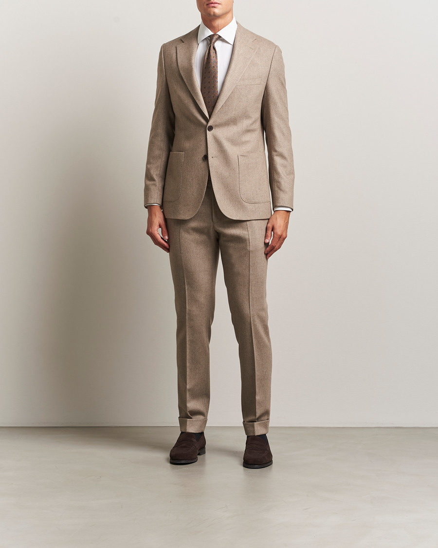 Herren | Sakkos | Morris | Flannel Wool Blazer Khaki
