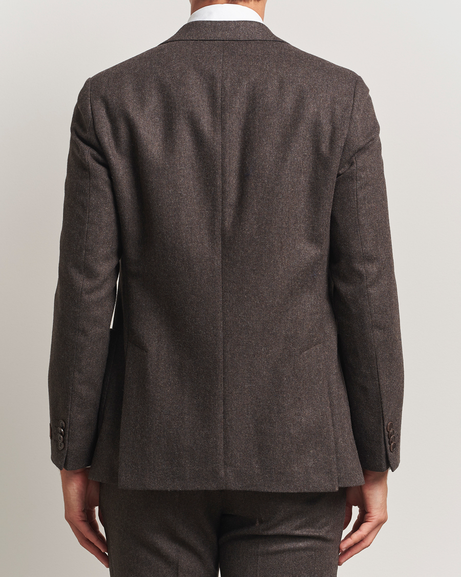 Herren | Sakkos | Morris | Flannel Wool Blazer Brown