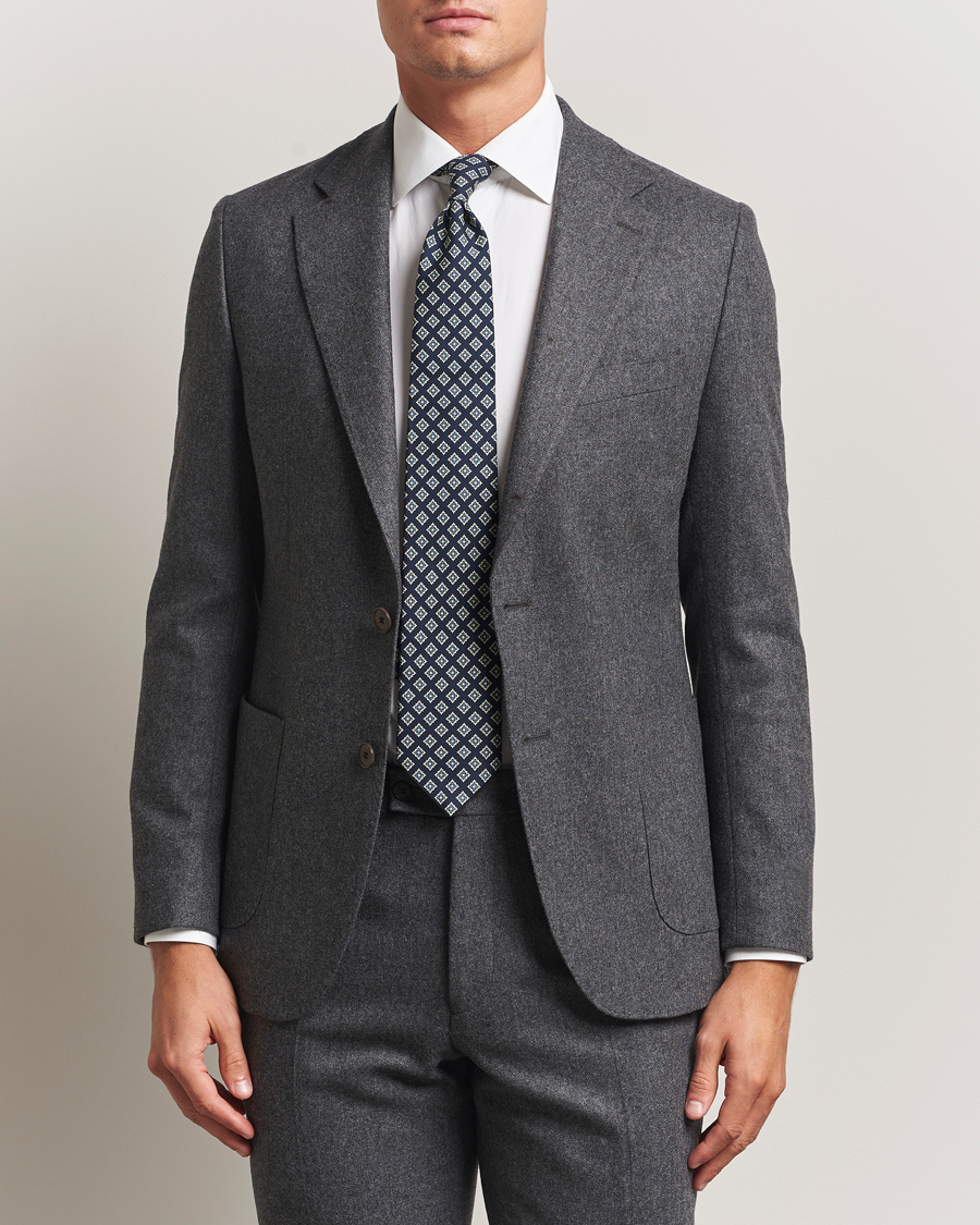 Herren | Sakkos | Morris | Flannel Wool Blazer Grey