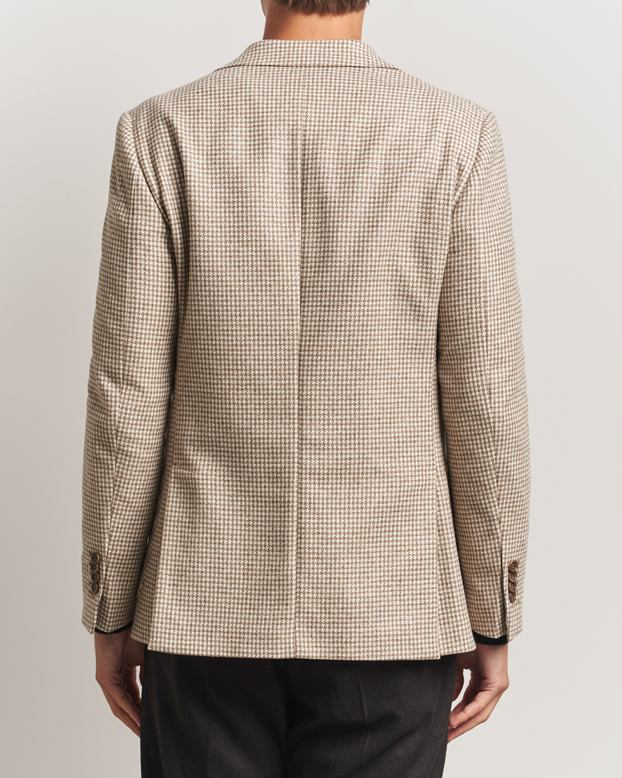 Herren | Sakkos | Morris | Wool Silk Houndstooth Blazer Khaki